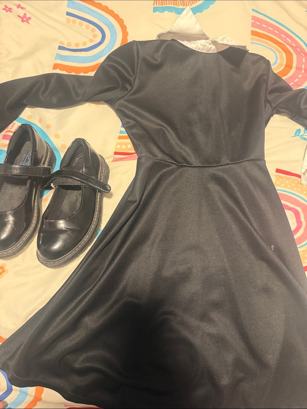 Wednesday adams halloween costume shoes size 13 little girls